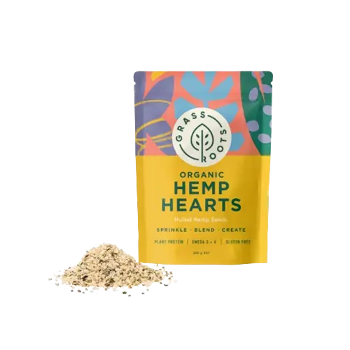 organic hemp hearts, grass roots