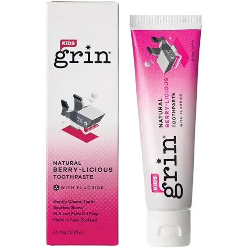 Kids Berry-Licious Natural Toothpaste + Fluoride GRIN
