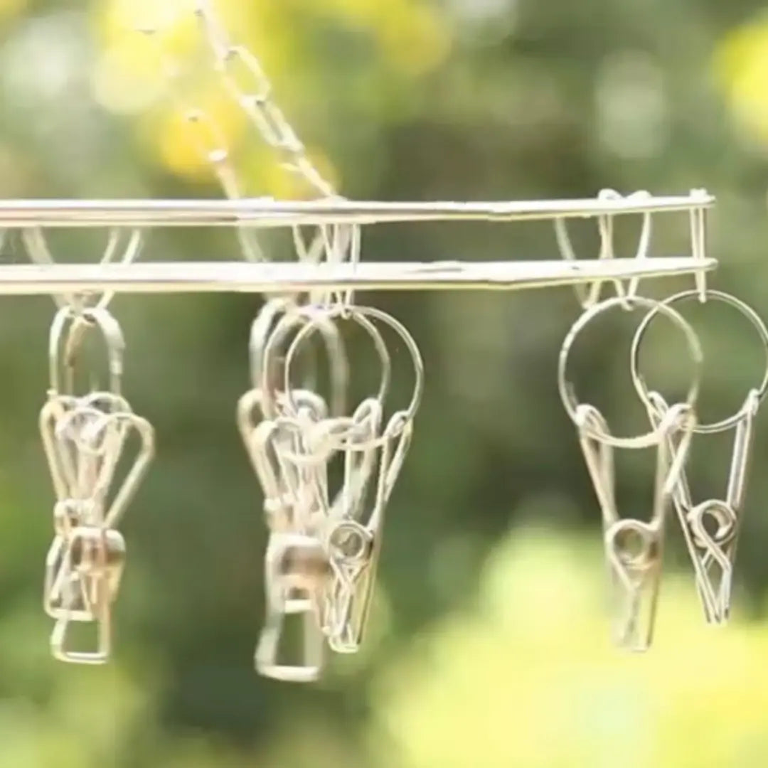 Stainless Steel Peg Drying Hanger THE WELLNESS PANTRY