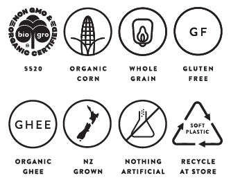 serious popcorn, butter popcorn, serious food co, organic popcorn, label