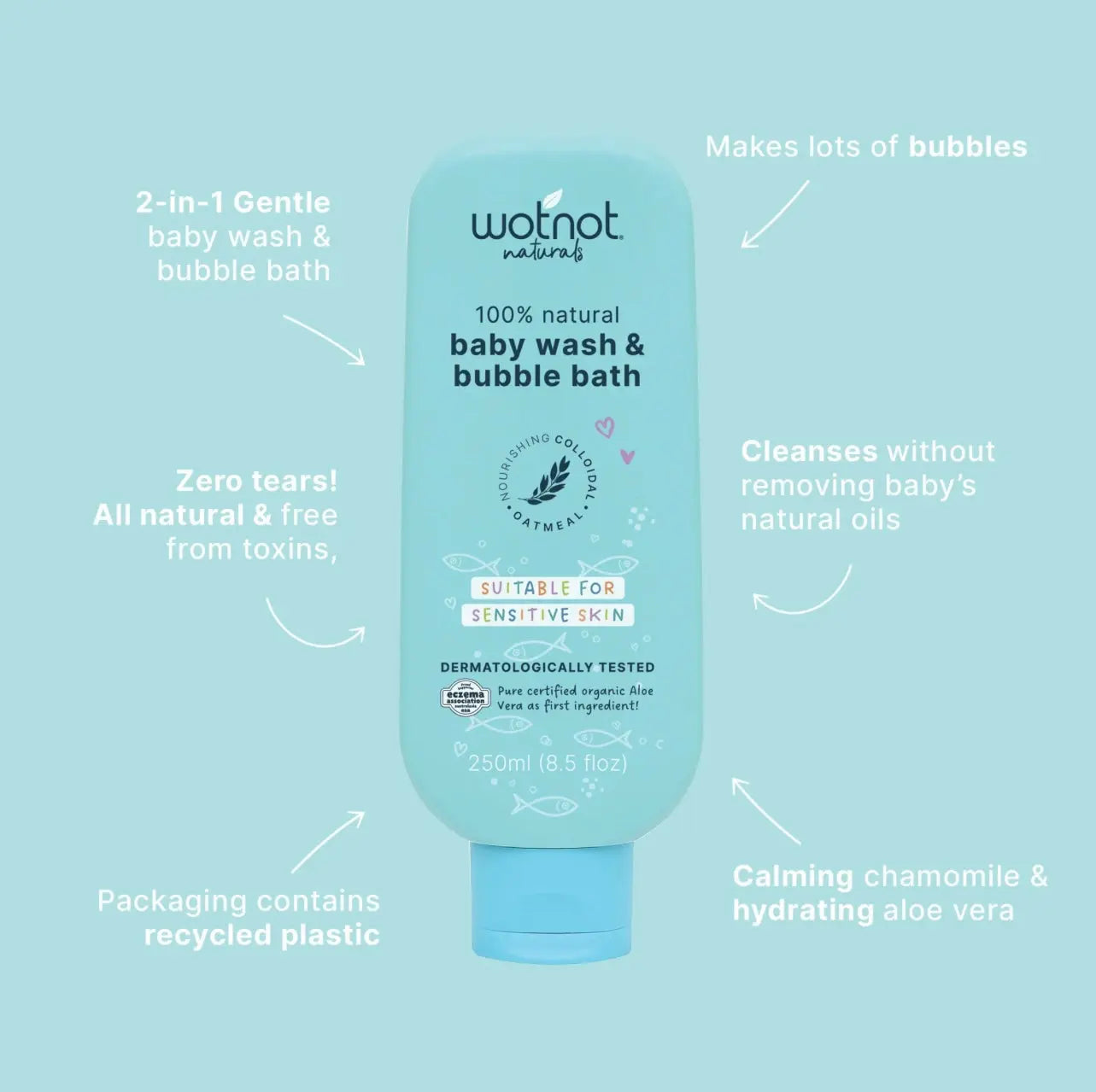 wotnot, natural baby wash, wotnot baby, natural baby, natural bubble bath, wotnot naturals, lowtox baby
