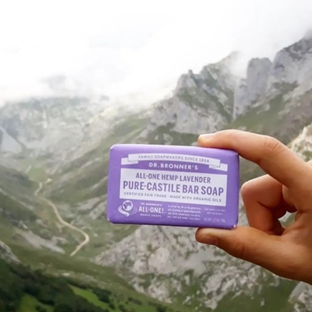 dr bronner, bar soap, castile soap, castile soap bar, lavender castile, pure castile,