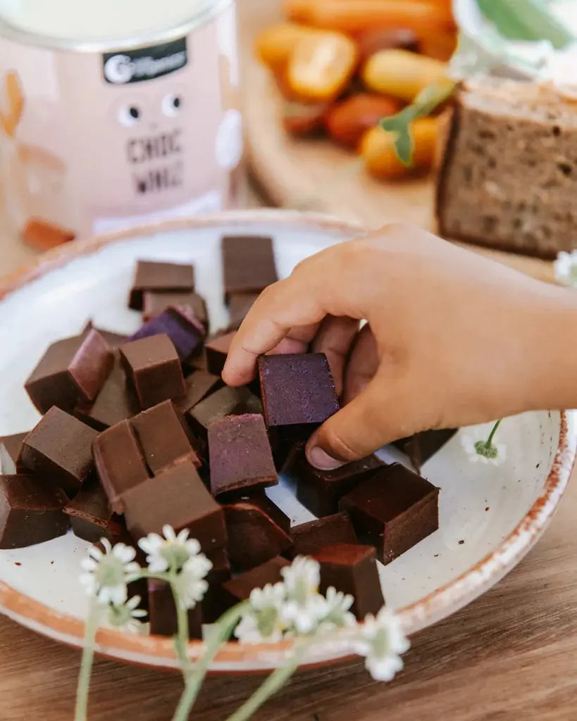 nutra organics, choc whiz, superfoods for kids, choc powder, chocolate gummies