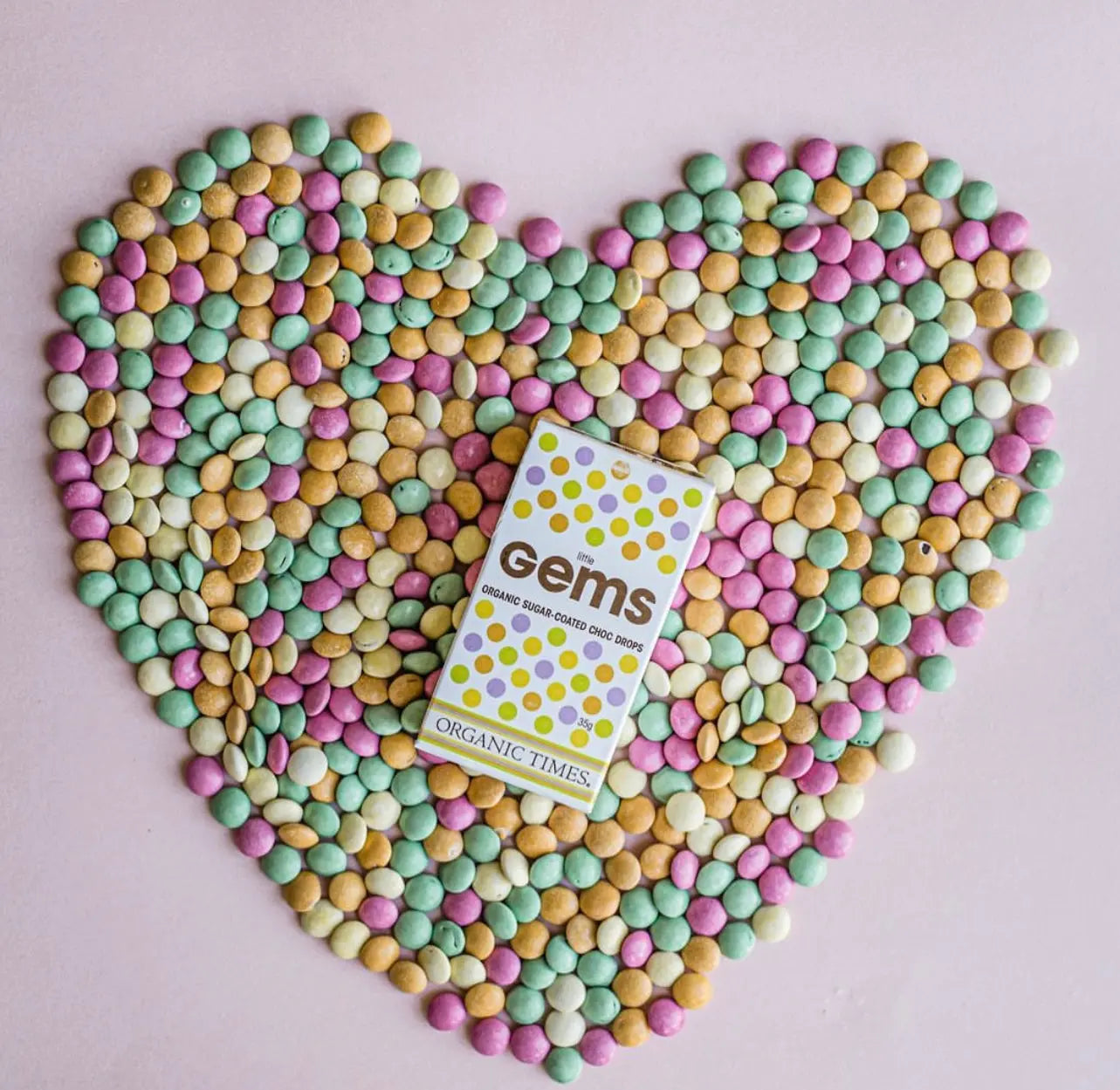 little gems, organic times, chocolate buttons, additive free,