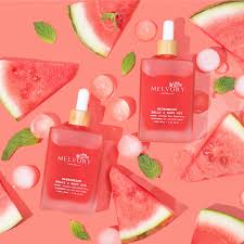 melvory Watermelon Nurturing Belly & Body Oil with watermelon slices styled