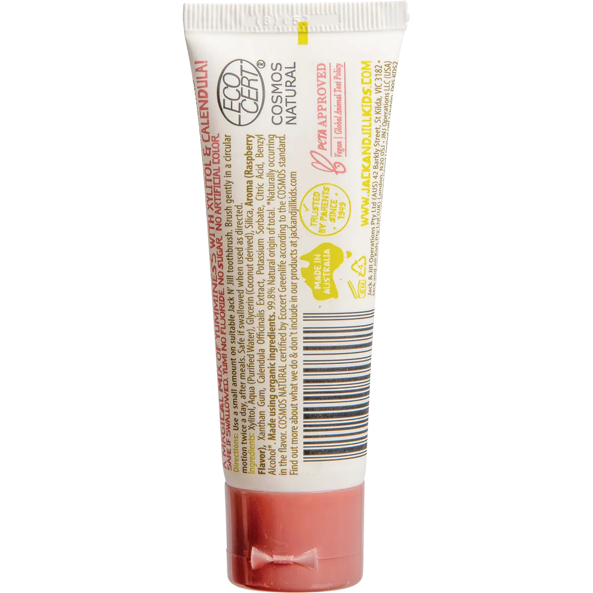 Children's Natural Toothpaste - Raspberry JACK N' JILL
