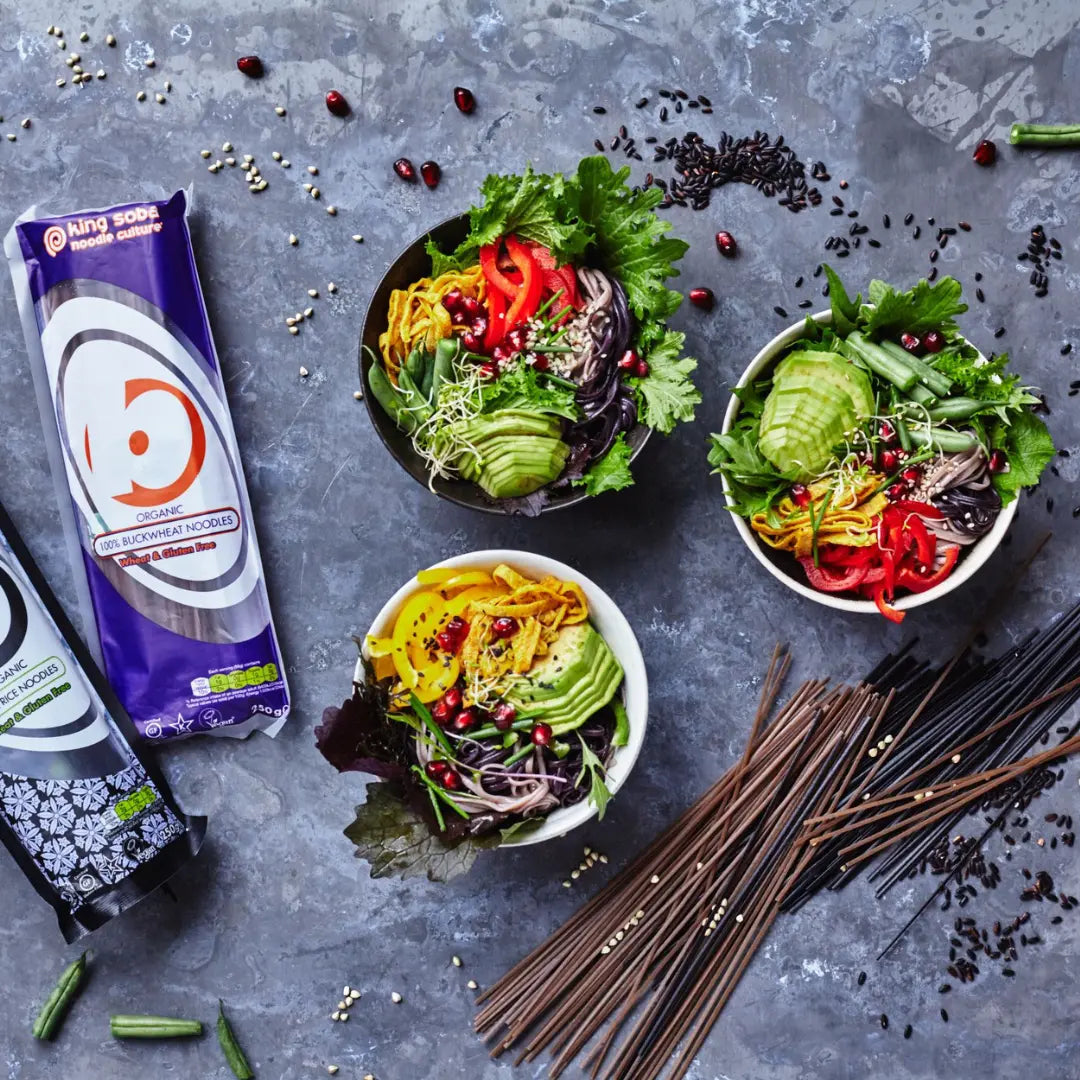 king soba organic rice noodles bowls