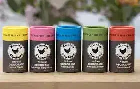 kisssing chickens natural deodorant stick range
