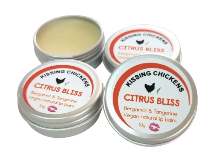 kissing chickens citrus bliss lip balm, additive free