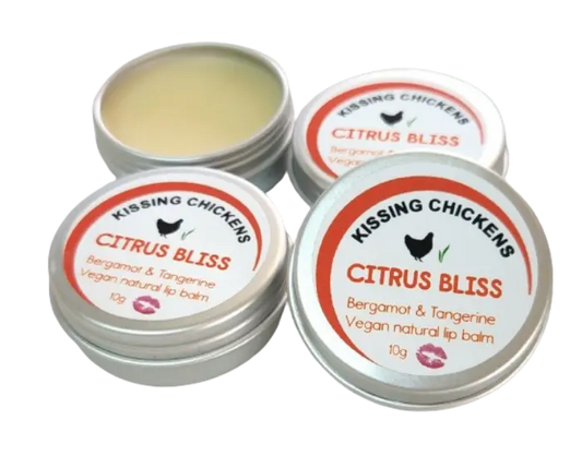 kissing chickens citrus bliss lip balm, additive free