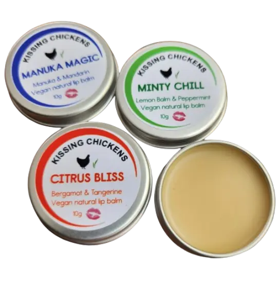 Organic Lip Balm 10g - Mint Kiss KISSING CHICKENS