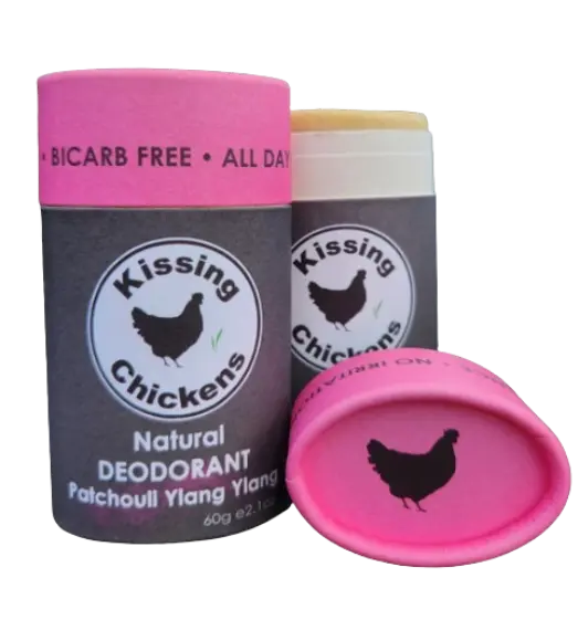 Natural Bicarb-Free Deodorant Stick - Patchouli & Ylang Ylang 60g KISSING CHICKENS