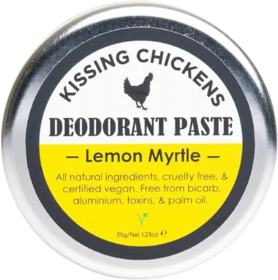 kissing chickens lemon myrtle deodorant paste tin