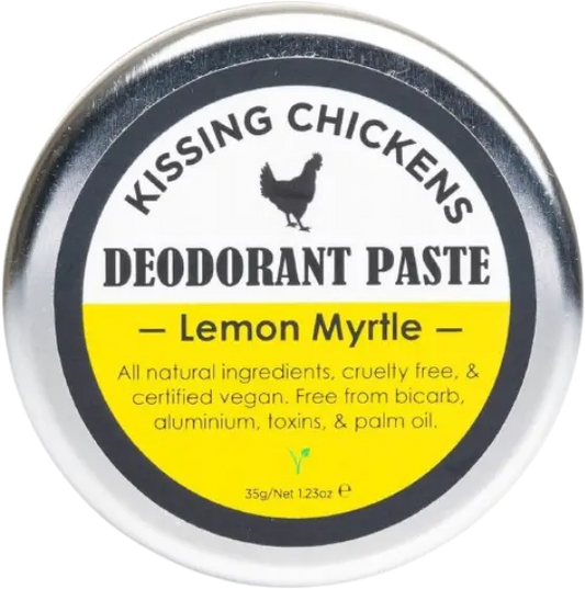 kissing chickens lemon myrtle deodorant paste tin