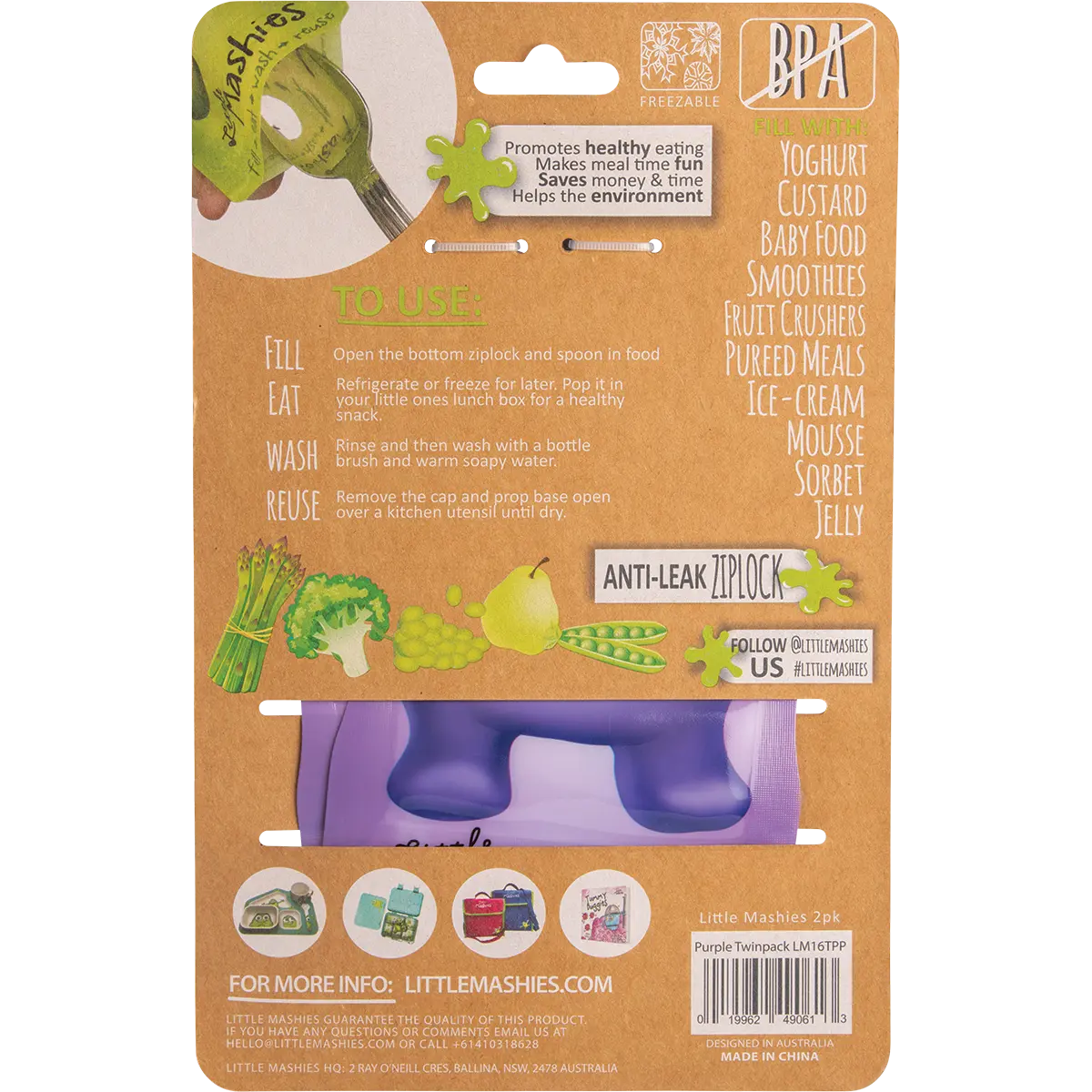 little mashies food pouch back