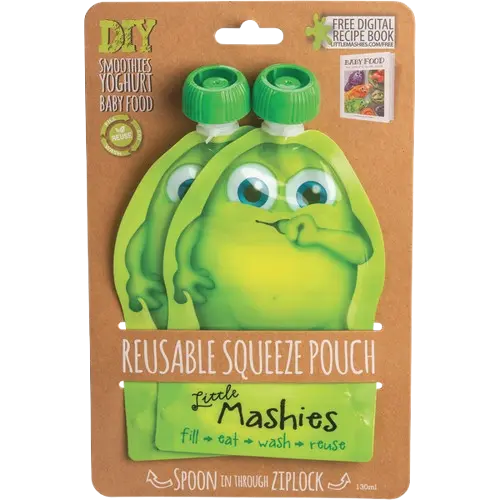 little mashies food pouches green
