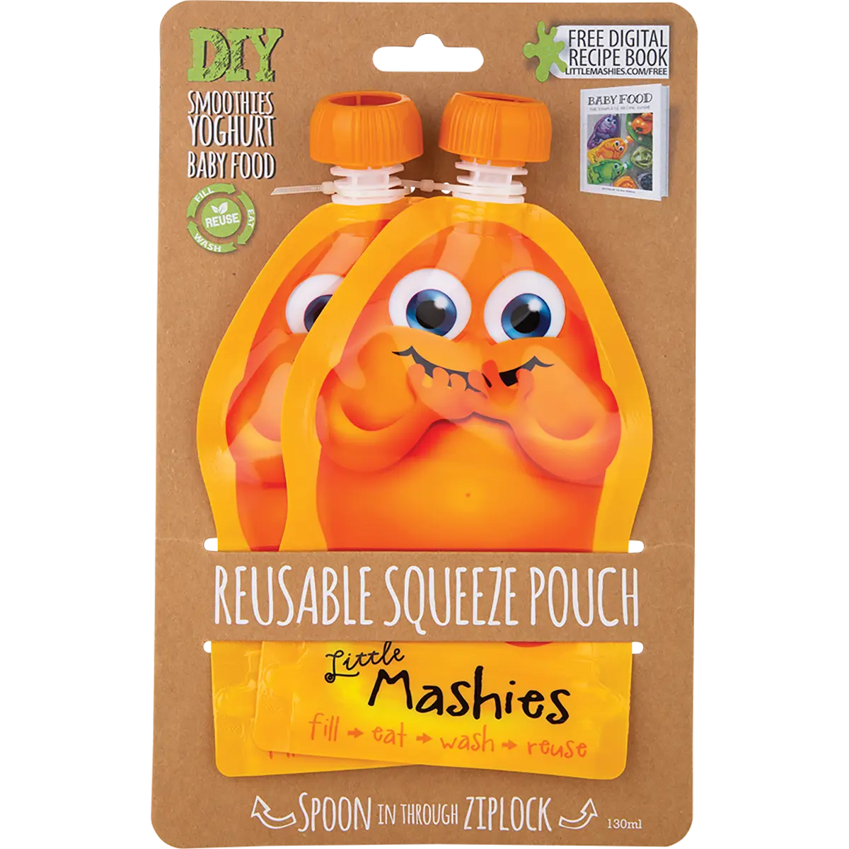 little mashies food pouches orange