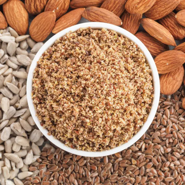 honest to goodness organic lsa mix in a bowl