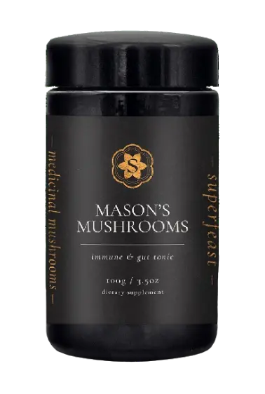 superfeast mason's mushroom jar without background