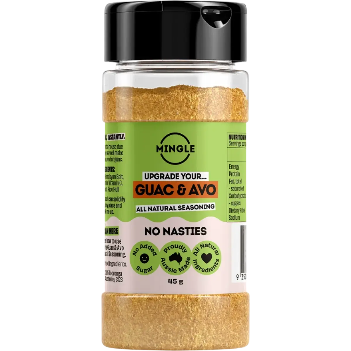 mingle guac and avo seasoning, all natural seasoning, additive free