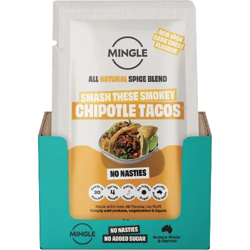 mingle chipotle taco recipe mix in box