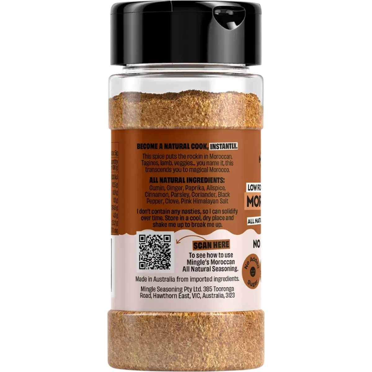 mingle morrocan additive free natural seasoning, side