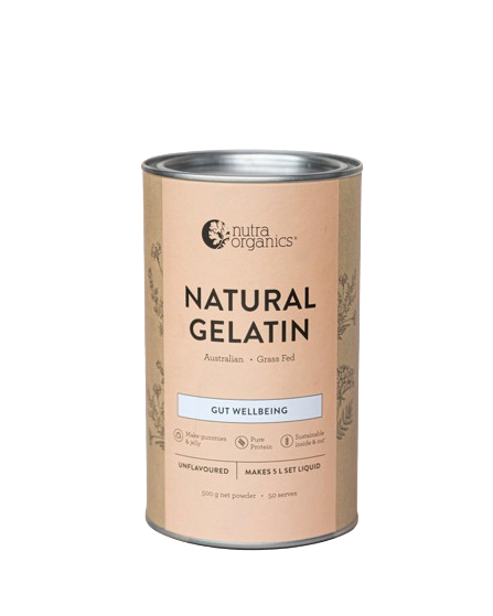 nutra organics natural gelatin powder, unflavoured gelatin, natural gelatin