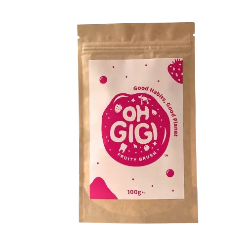 ohgigi fruity brush toothpowder refill, additive free