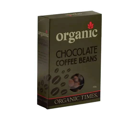 organic times milk chocolate coffee beans