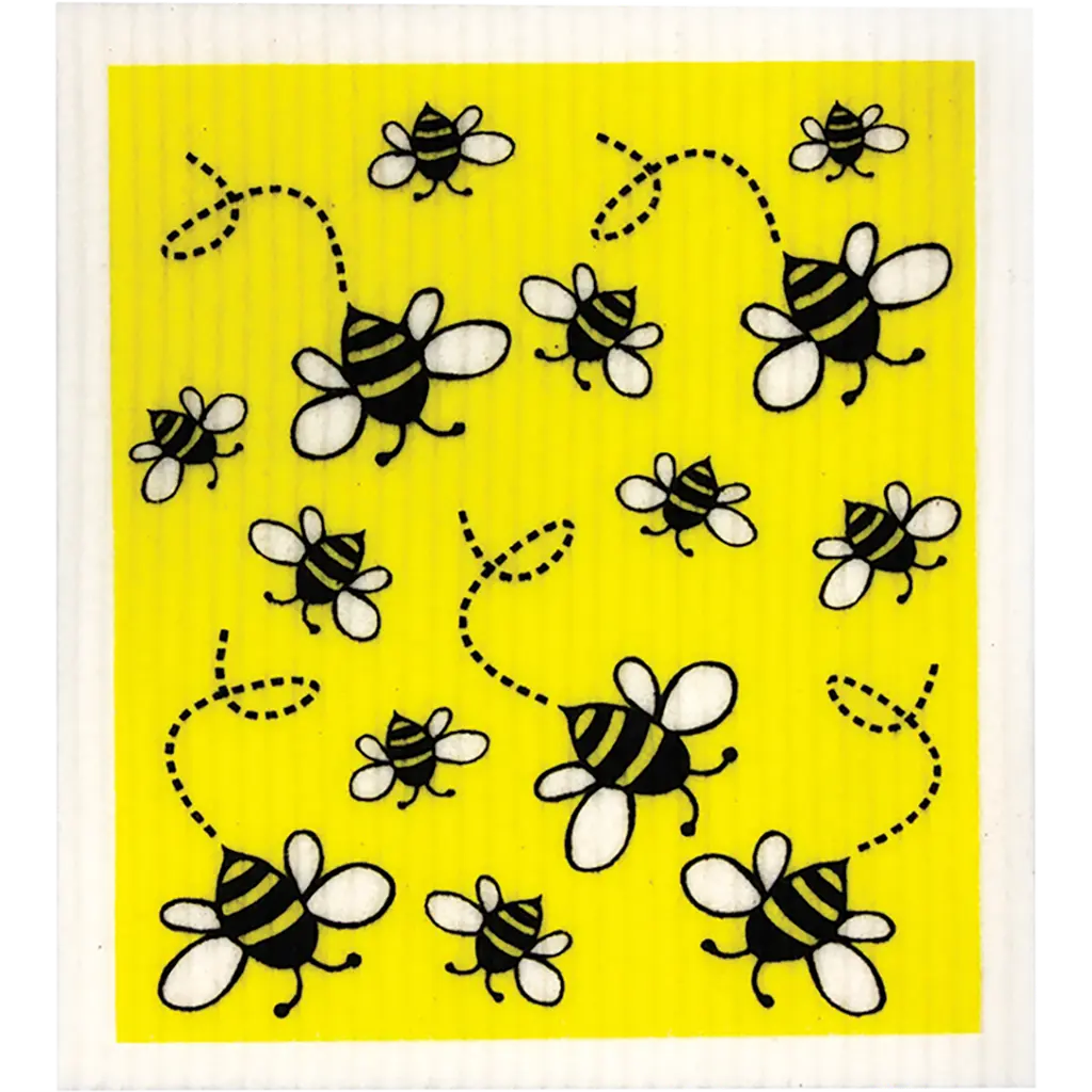 retro kitchen bee compostable cloth