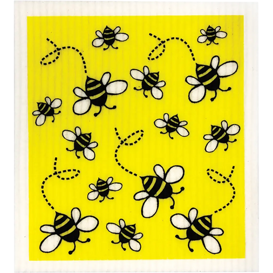 retro kitchen bee compostable cloth
