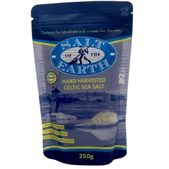 Hand Harvested Celtic Sea Salt Coarse 250g SALT OF THE EARTH