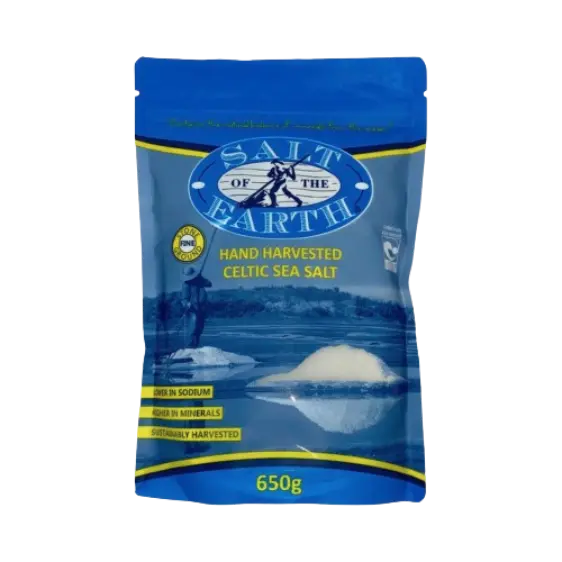 Hand Harvested Celtic Sea Salt Coarse 650g SALT OF THE EARTH