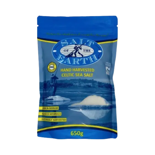 Hand Harvested Celtic Sea Salt Coarse 650g SALT OF THE EARTH