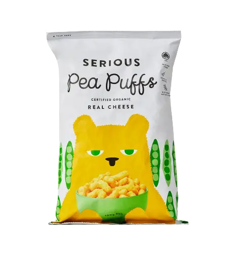 serious pea puffs real cheese packet