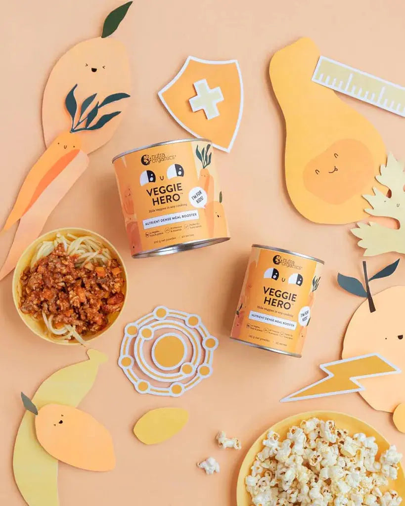 nutra organics veggie hero range, super foods for kids
