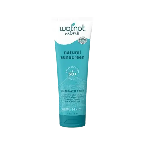 wotnot naturals SPF 50+ natural sunscreen front