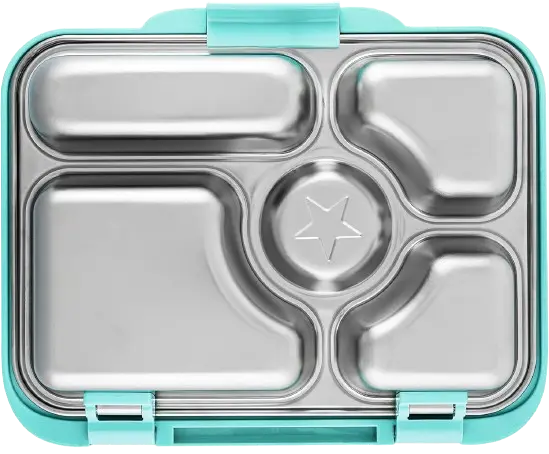 yumbox stainless steel lunchbox inside