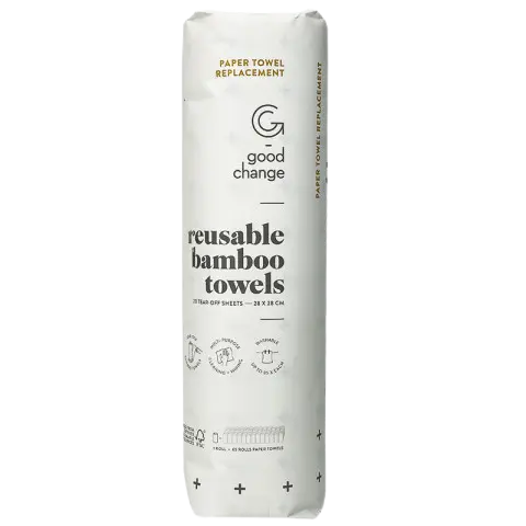 good change store, reusable bamboo towel, unpaper towel, front