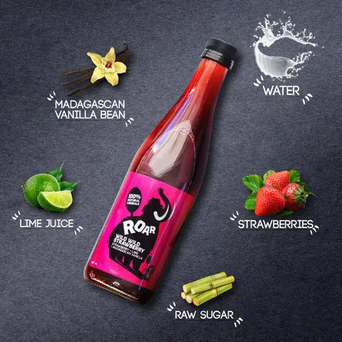 roar living, natural cordial, roar living natural cordial, strawberry cordial, wild wild strawberry