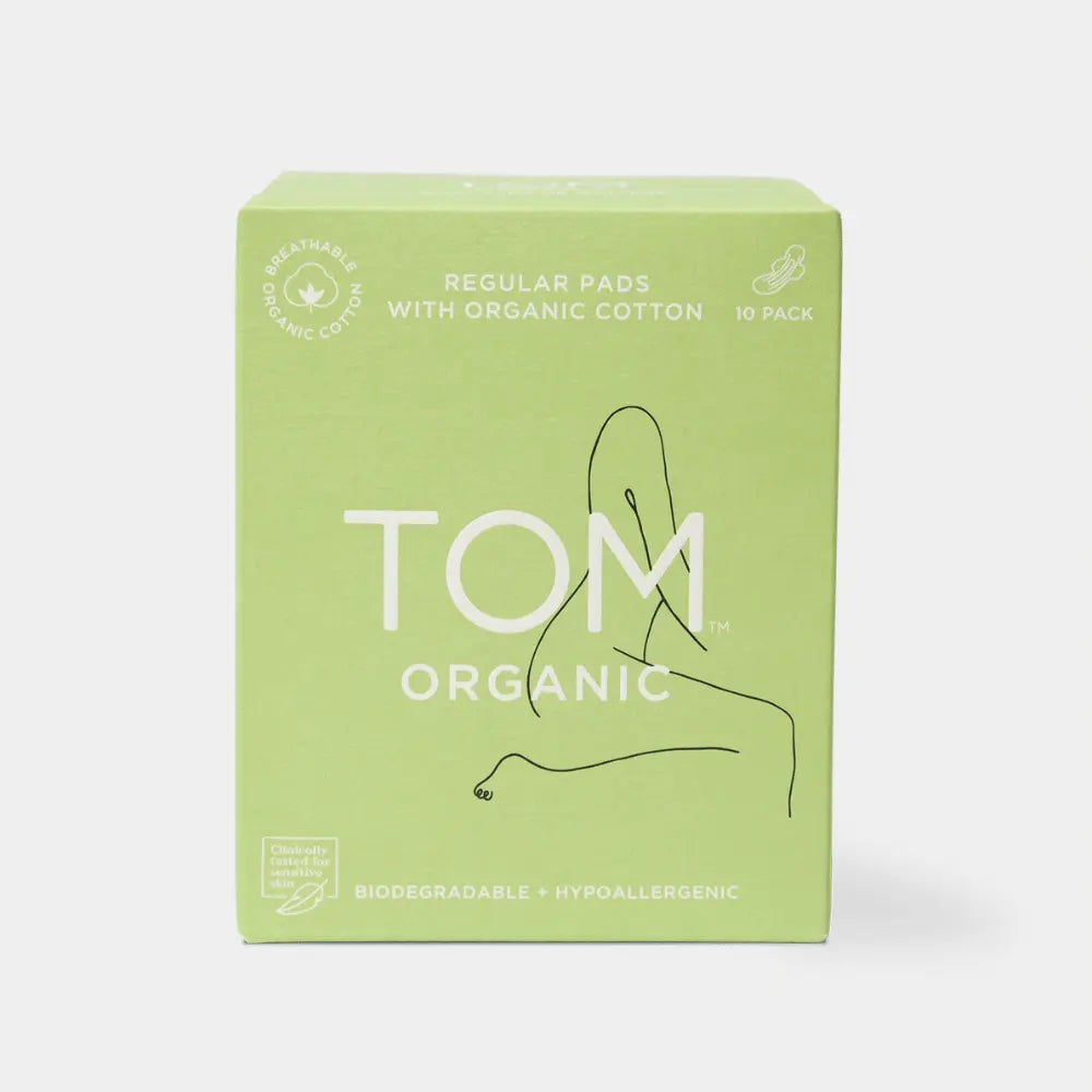 tom organic, organic cotton, regular pads, period care