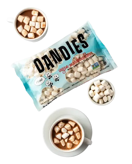 dandies, vegan marshmellow, additive free marshmellows, dandies marshmellows