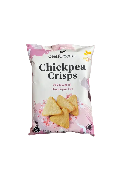 gluten free snack, additive free snack, ceres organics chickpea crisps, organic