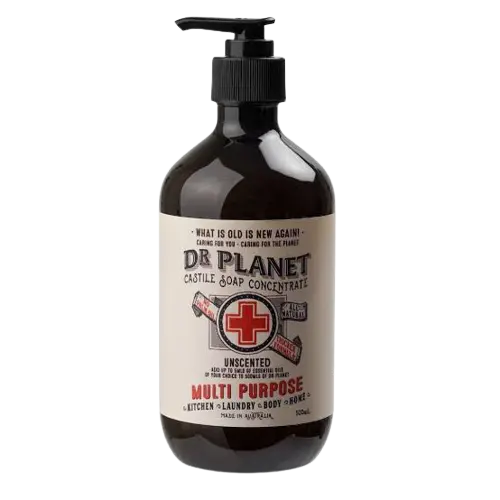 dr planet unscented castile soap pump bottle
