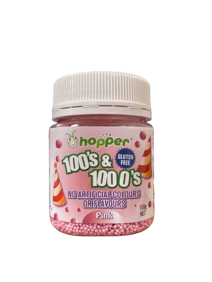 hoppers 100's & 1000's pink front