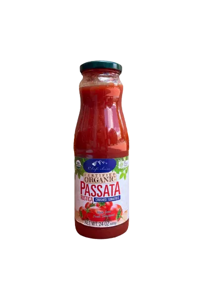 organic passata, crushed tomatoes, chef's choice