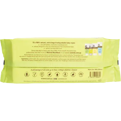 wotnot naturals, wotnot baby wipes, natural baby wipes, back