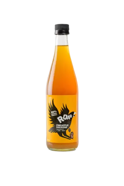 roar living, roar cordial, pineapple paradise, natural cordial, additive free, front