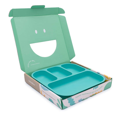 Plant-Based Bento-Style Divided Plates - Green