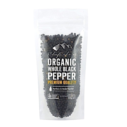 chef's choice organic whole black pepper